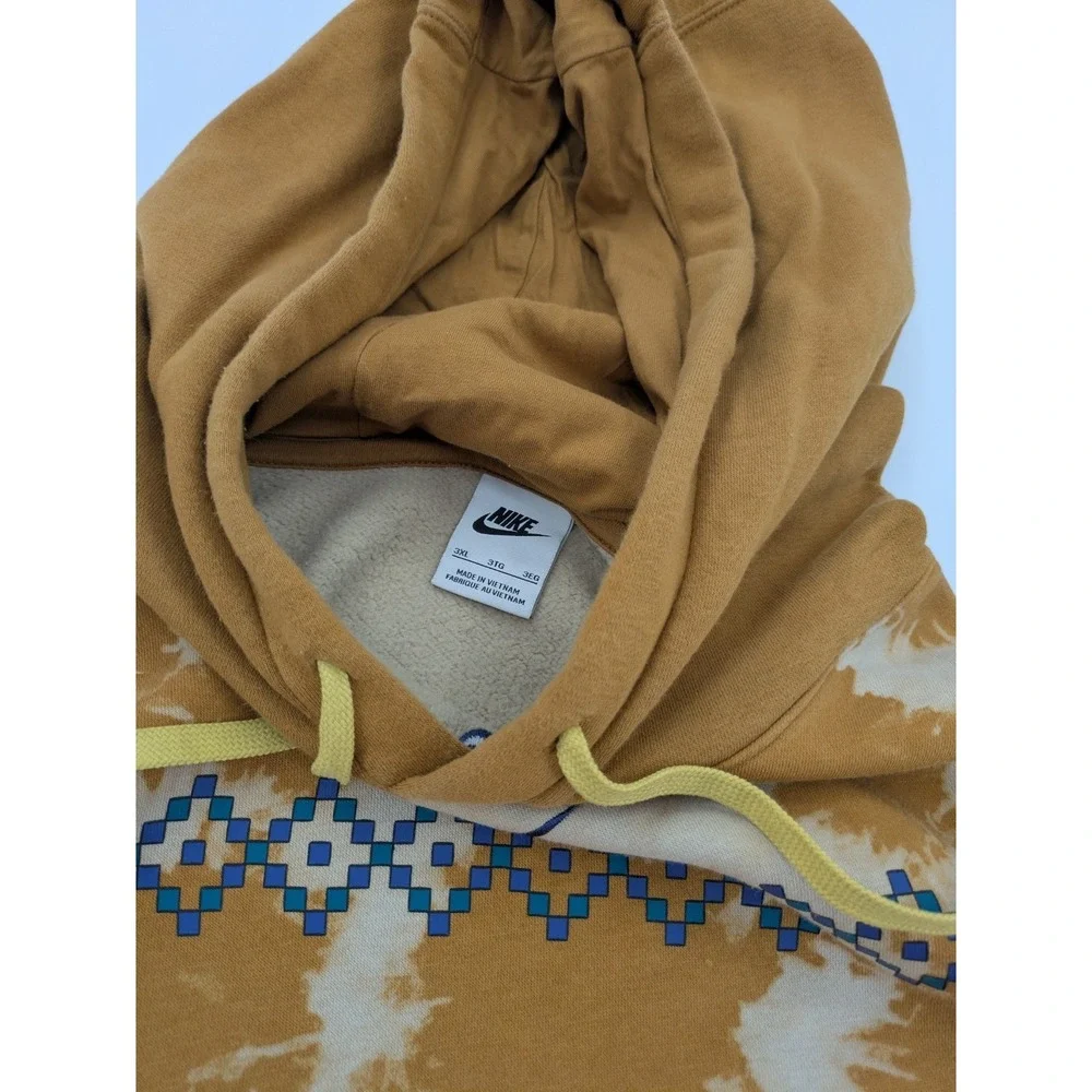 Nike Sportswear Men's N7 Club Fleece‎ Pullover Hoodie Wheat DO5071 Size 3XL